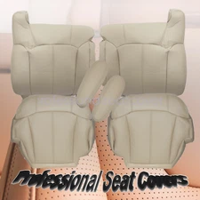 For 1999-2002 Chevy Tahoe Driver Passenger Leather Bottom Back Seat Cover Tan