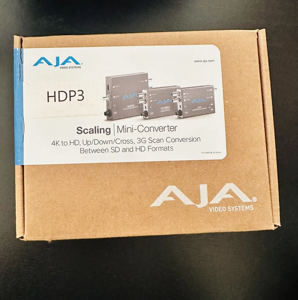 Mini convertidor AJA HDP3 4K a HD, ARRIBA/ABAJO/CRUZADO, conversión de escaneo 3G SD Y HD Foto 3 de 4