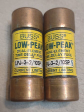 LOT OF 2 PCS Cooper Bussmann LPJ-3-2/10SP Low-Peak Fuse, 3-2/10A, 600V