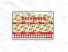 1012-3C~~December 8.5X11 Monthly View Planner Stickers.
