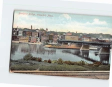 Postcard Bradford Bridge Haverhill Massachusetts USA