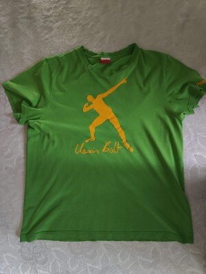 PUMA USAIN BOLT UB ORIGINAL JAMAICA RARE LIFESTYLE RUN SHIRT JERSEY TEE SIZE L