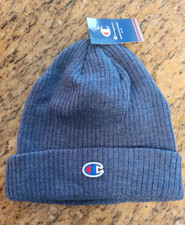 Champion - Men's Outlined Logo Cuff Beanie - Slate Blue - New With Tag