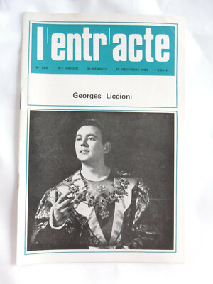L'ENTR'ACTE N° 365 GEORGES LICCIONI LA GIRL DU FAR WEST ALTANIMA LUIS MARIANO
