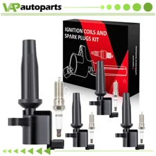 4 For 2010 2011 2012 13 Ford Transit Connect 2.0L L4 Ignition Coil & Spark Plug
