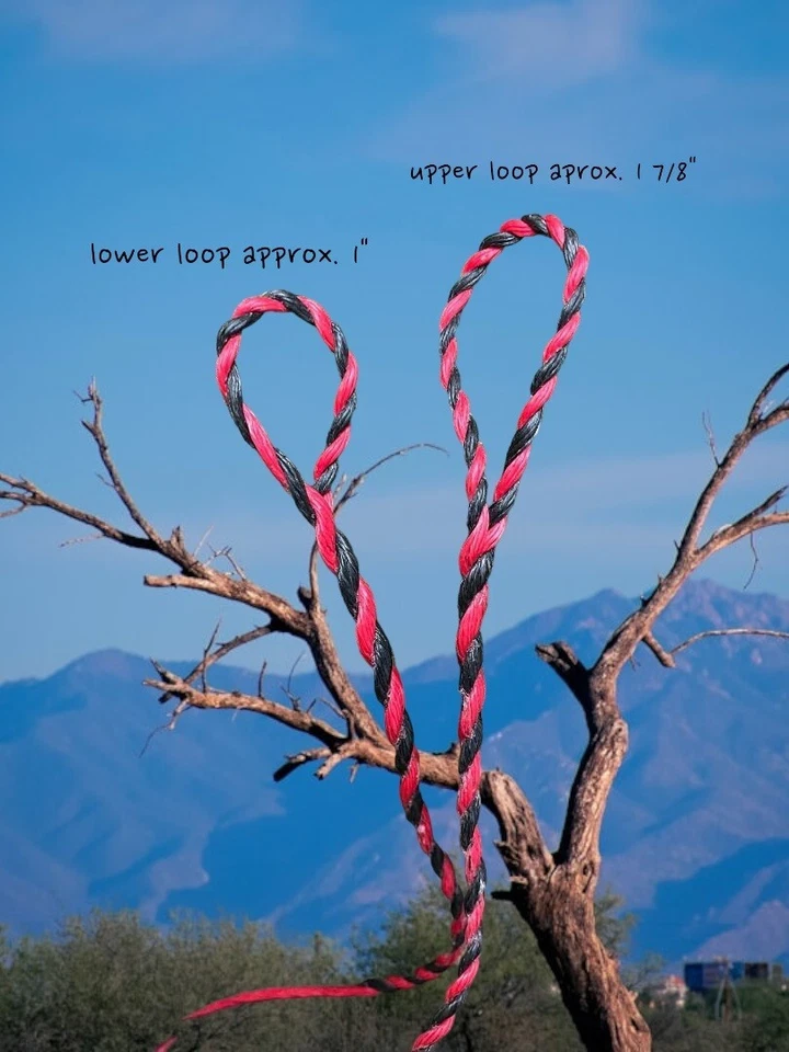 Flemish Twist Bowstring RED AND BLACK/ 16 strands B55 / CHOOSE YOUR LENGTH! - Image 2 of 4