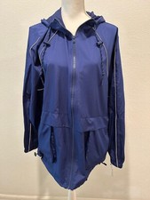 ID Ideology Women's Plus Size Packable Zip-Front Jacket Tartan Blue Choose Size