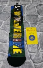Bioworld X-Men Wolverine Marvel Crew Socks 1 Pair w Sock Ring - NEW Ships Free 