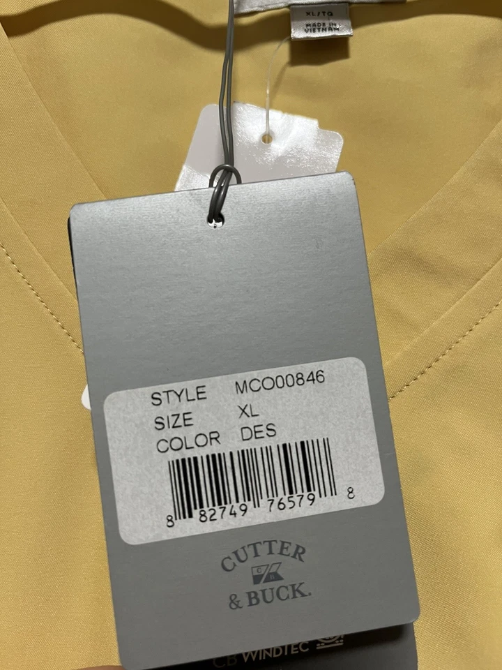 Chaqueta cortavientos Valparaiso Crusaders para hombre XL pulóver amarillo golf ligero Foto 3 de 4