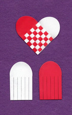 HEART WOVEN Valentine love die cuts scrapbook cards