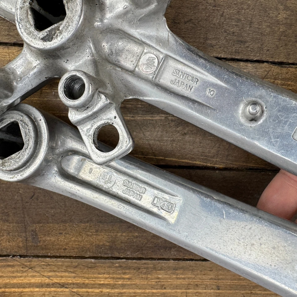 Juego de bielas vintage Suntour XC Comp 175 mm 110 74 BCD triple 9/16 pulgadas años 90 MTB FI A4 Foto 3 de 4