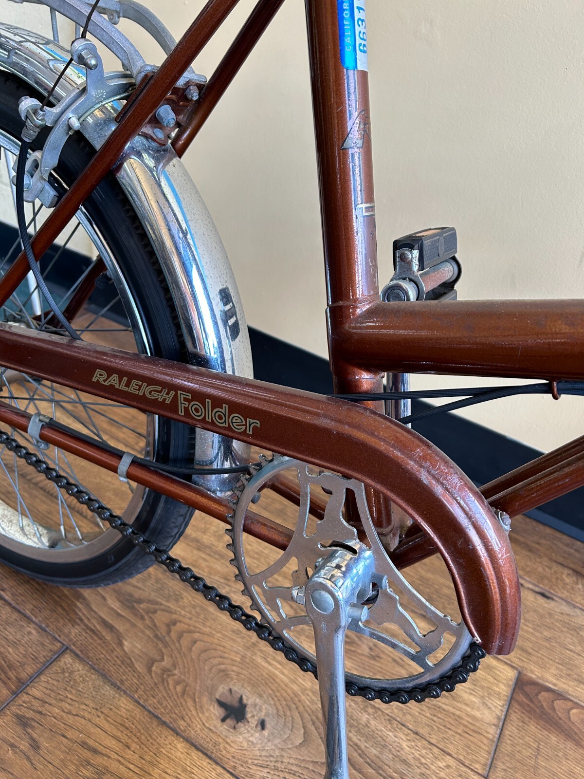 Vintage 1976 Raleigh Folder Excellent Condition Barn Find with OE