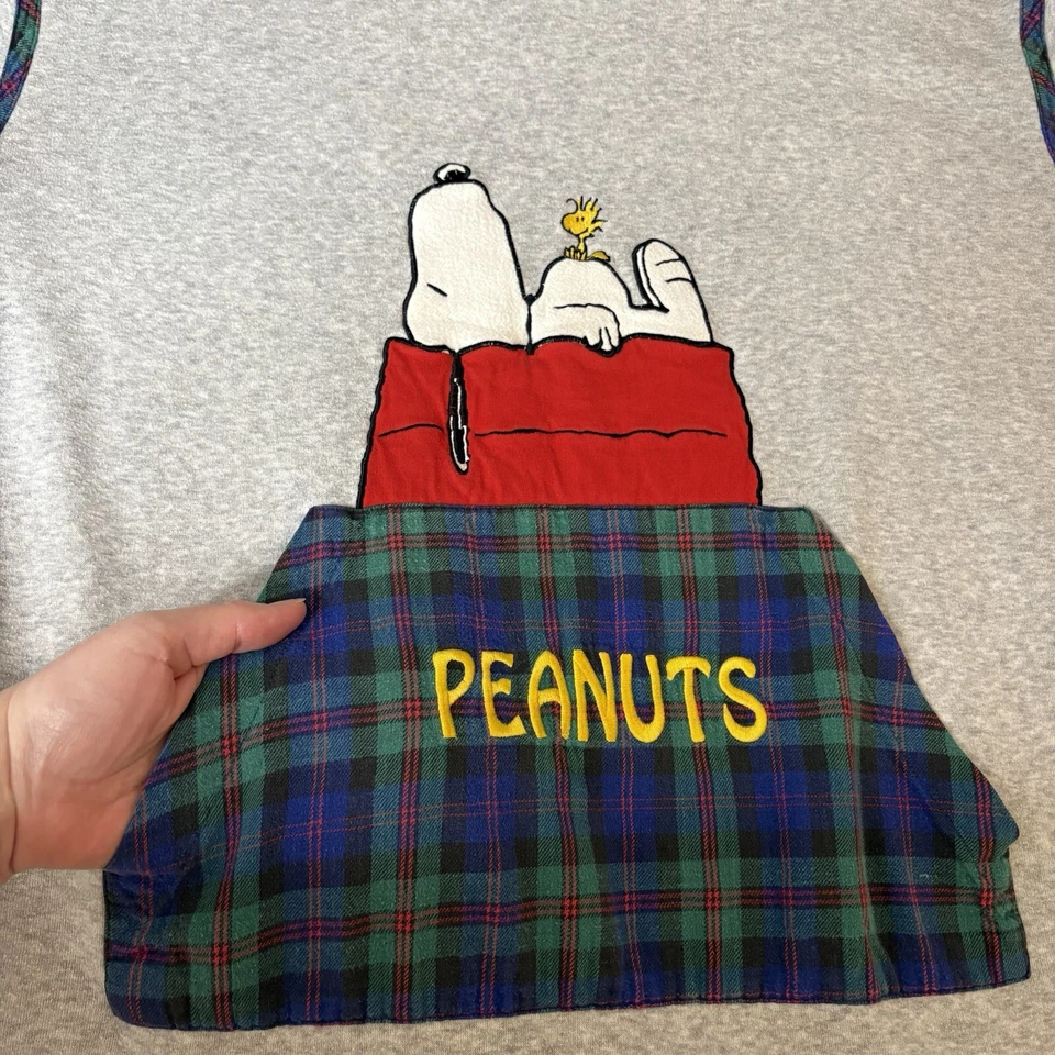 Camisa de Noche Gris Peanuts Collection Snoopy Woodstock Bolsillo Frontal Grande De Colección Foto 4 de 4