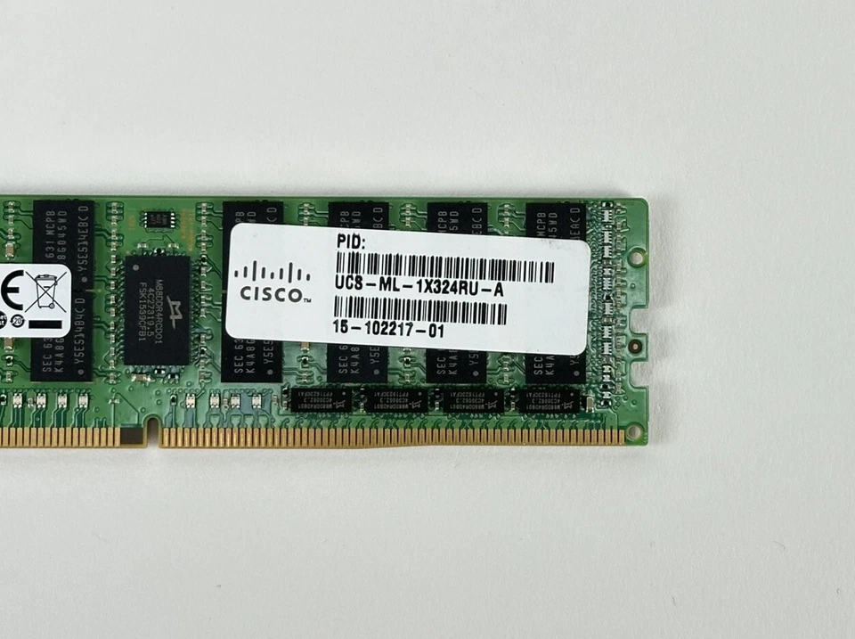Memoria RAM UCS-MR-1X324RU-A Cisco 1x 32 GB 4Rx4 4DRx4 PC4-2133P-L ECC LRDIMM DDR4 Foto 2 de 3