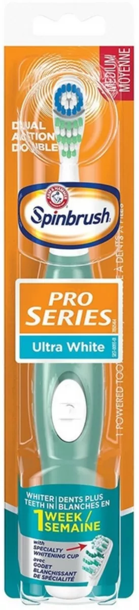 Arm Hammer Spinbrush Pro Series Ultra White Toothbrush Dual