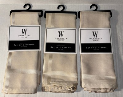 Wamsutta Microfiber Napkins 19 In X 19 In Oyster Lot Of 3 Packs Of 2