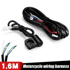Wiring Harness Kit Switch On Off LED Motorcycle Headlight Fog Spot Light Driving