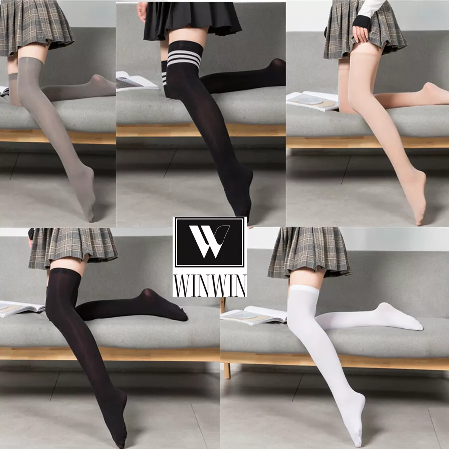 Womens Girls Long Socks Over Knee Thigh High Stockings Hosiery Tights  Pantyhose