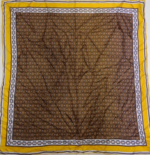 Foulard 100% Pure en Soie Vintage Femme (1140) 86cm x 88cm