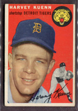 1954 Topps Set-Break # 25 Harvey Kuenn RC VG-VGEX *JAYSACE*