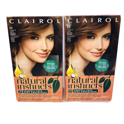 2 - Clairol Natural Instincts 6G former 12 Light Golden ...