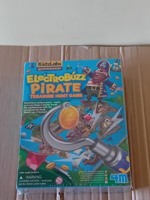 4M Kidz Labs - Electrobuzz Pirate Treasure Hunt - Construct A Unique Game - NEU