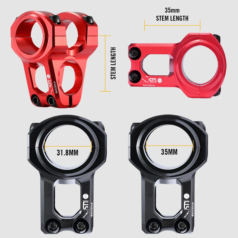 MTB Stem Bar Clamp 31.8mm 35mm Titanium Alloy Screws Mountain Bike Bar Clamp - Image 4 of 4