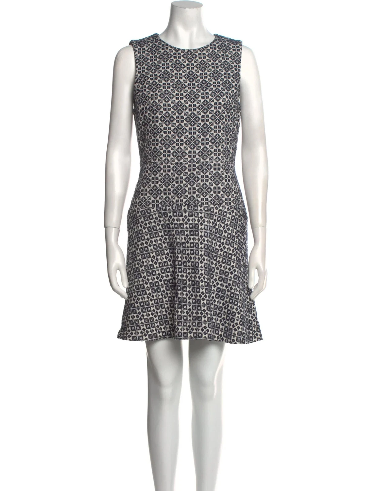 Abito senza maniche Tory Burch stencil clessidra collo alto taglia 6