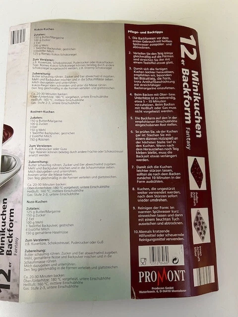 Minikuchen-Backform "Fantasy" für 12 Kreationen von Promont. - Bild 2 von 4