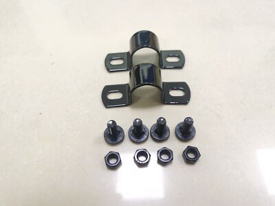 Black Rear Fender Mount U-Clamp For Harley UL V Twin 74 EL V Twin 61 Duo Glide