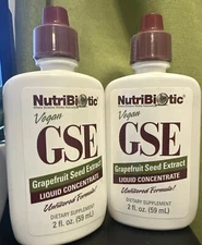 Vegan GSE Grapefruit Seed Extract, Liquid Concentrate, 2 fl oz (59 ml) 2 Pack