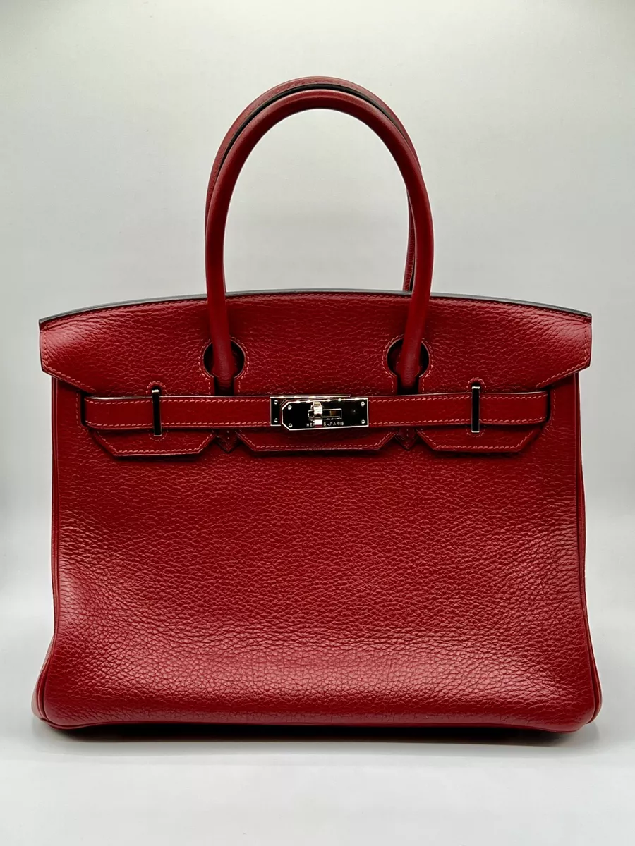 Hermes Birkin 30 Togo Rouge Handbag