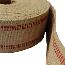 RED LINE JUTE WEBBING HEAVY WEIGHT UPHOLSTERY by the yard
