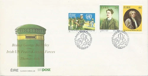 Ireland 1985 FDC Thomas Ashe  United Nations Bishop Berkeley First Day of Issue