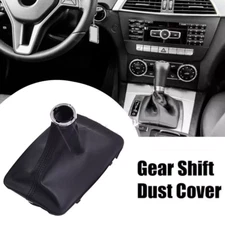 Black Gear Shift Knob Shifter Boot Gaiter Cover For Benz C W204 W212 2007-2013