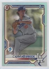 2021 Bowman Draft 1st Edition Sky Blue Foil Peter Heubeck #BD-146 0c3e