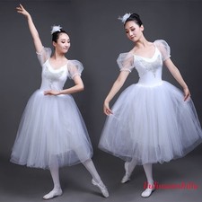 Ballet Tutu Dress Adult Romantic Dance Dress Costume Ballet Performance White