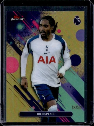 2025-26 Topps Finest Premier League Djed Spence Common Gold Refractor #/50
