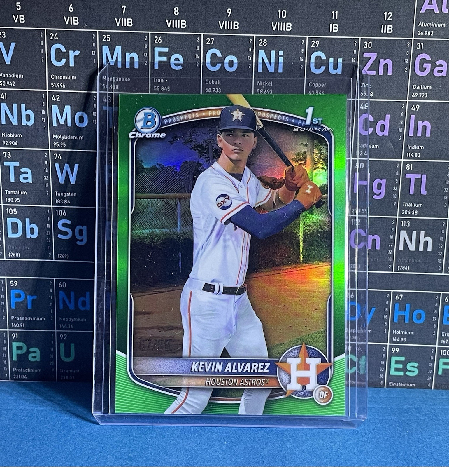 2025 Bowman Chrome Kevin Alvarez Green Refractor /99 #BCP-227 Astros