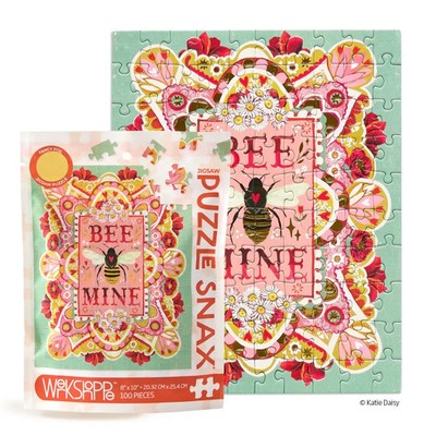 WerkShoppe Valentine Bee Mine 100 Piece Jigsaw Puzzle 8'' Wide x 10'' High