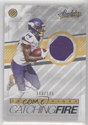 2017 Panini Absolute Catching Fire Materials 113/175 Stefon Diggs #3 fm0