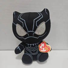 Ty Marvel Black Panther Beanie Baby Plush Soft Toy - 6" Avengers With Tags