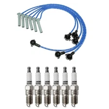 NGK Wire Set & Denso 6 Standard Spark Plugs Kit for Explorer Mountaineer 4.0 V6