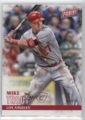 2016 Panini Black Friday Thick Stock 9/50 Mike Trout #12 9bg