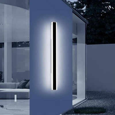 LED Streifen Wandleuchte 120cm Außen Garten Lampe 6000K kaltweiß IP65 wasserdicht - Bild 1 von 4