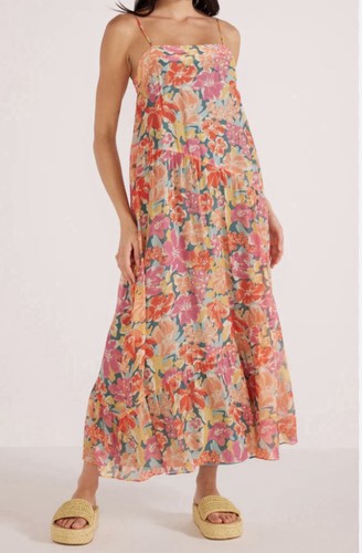 MINKPINK Valla Midi Dress Pastel Floral Was $150