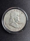 1958-D 50C Benjamin Franklin 90% Silver Half Dollar USA Vintage Collector Coin