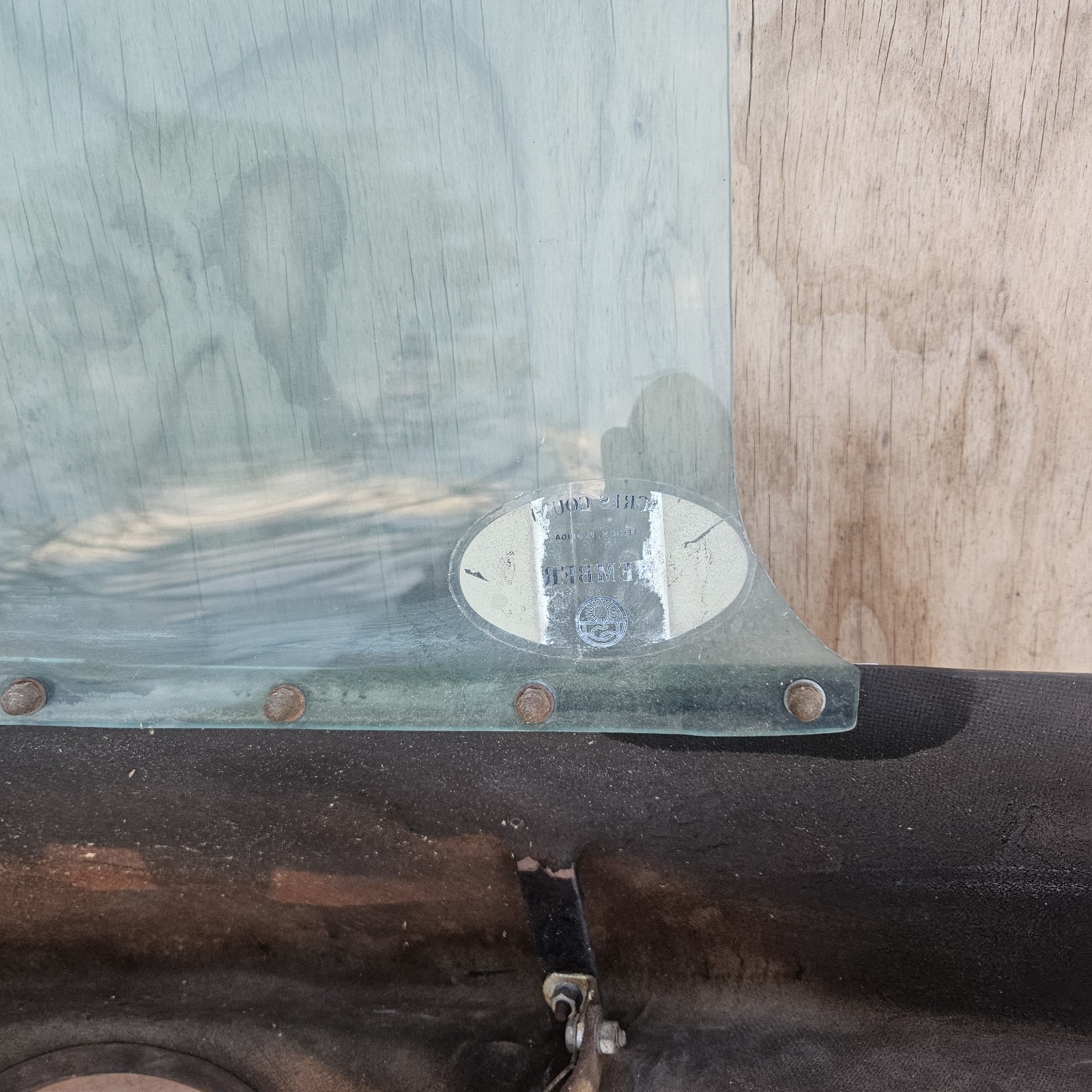 Vtg Motorcycle Fairing Flake Sunrise Orange Windshield Honda CB750           