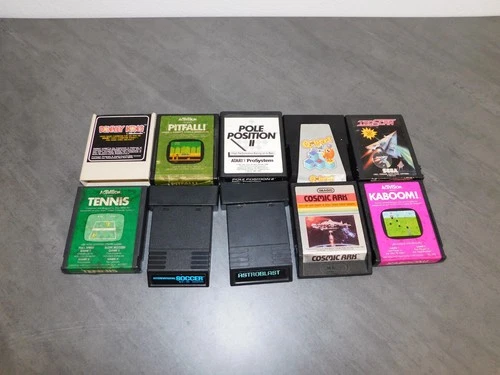 Vintage Atari 2600 Game Cartridge Bundle, Lot of 10, Untested, As-Is