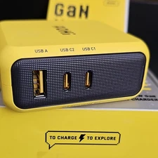 AOHi Magcube 140W USB C Charger PD3.1, 3-Port GaN+, Fast Charging, Foldable Plug